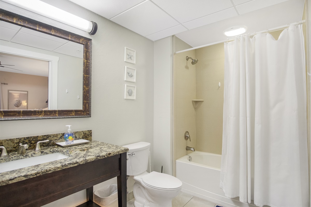 Front bathroom - tub/shower combo