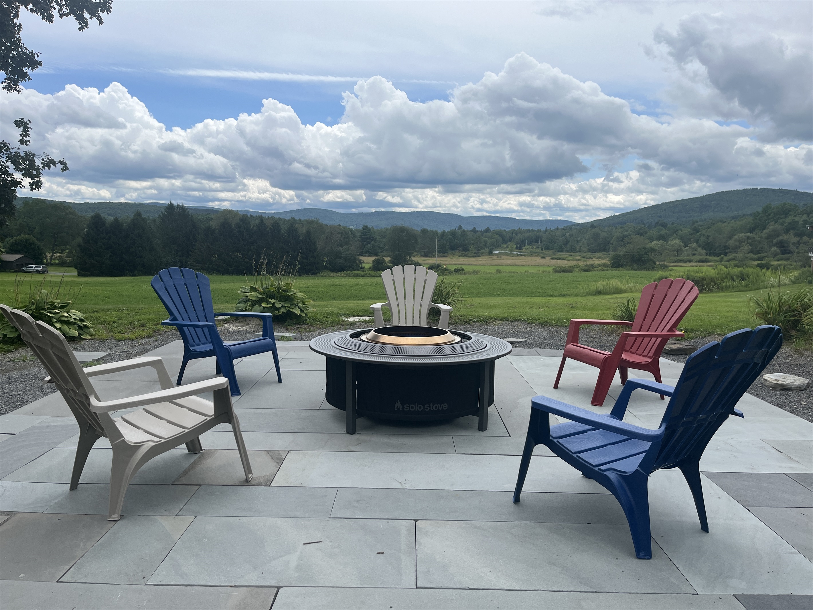 Beautiful firepit with view of ASV fireworks!