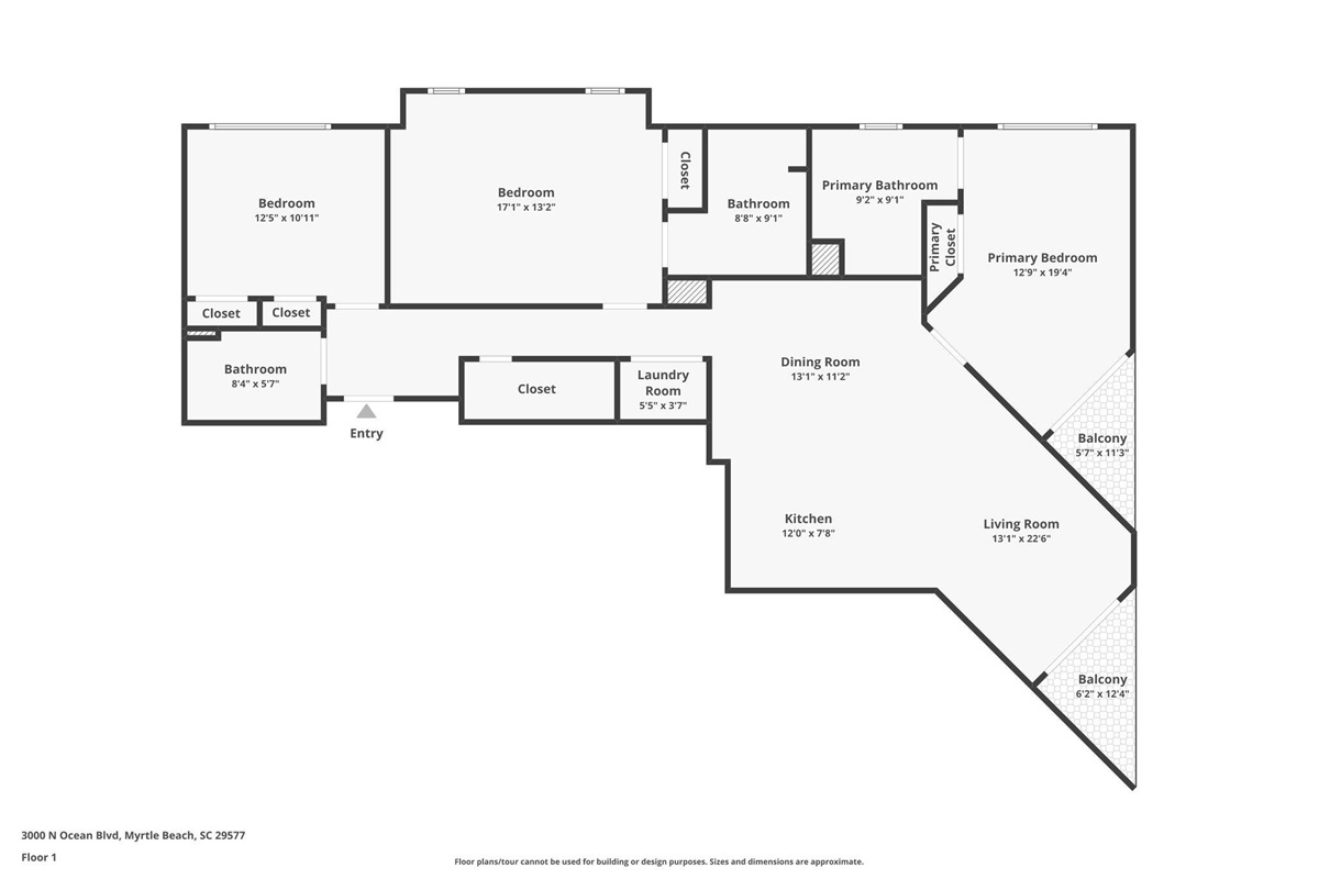 Layout of the condo