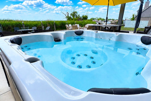 Soak, relax, and recharge in the private hot tub—perfect after kayaking, boating, or exploring Lake St. Clair.