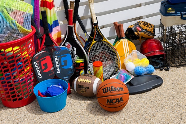 Lots of sports equipment for your use