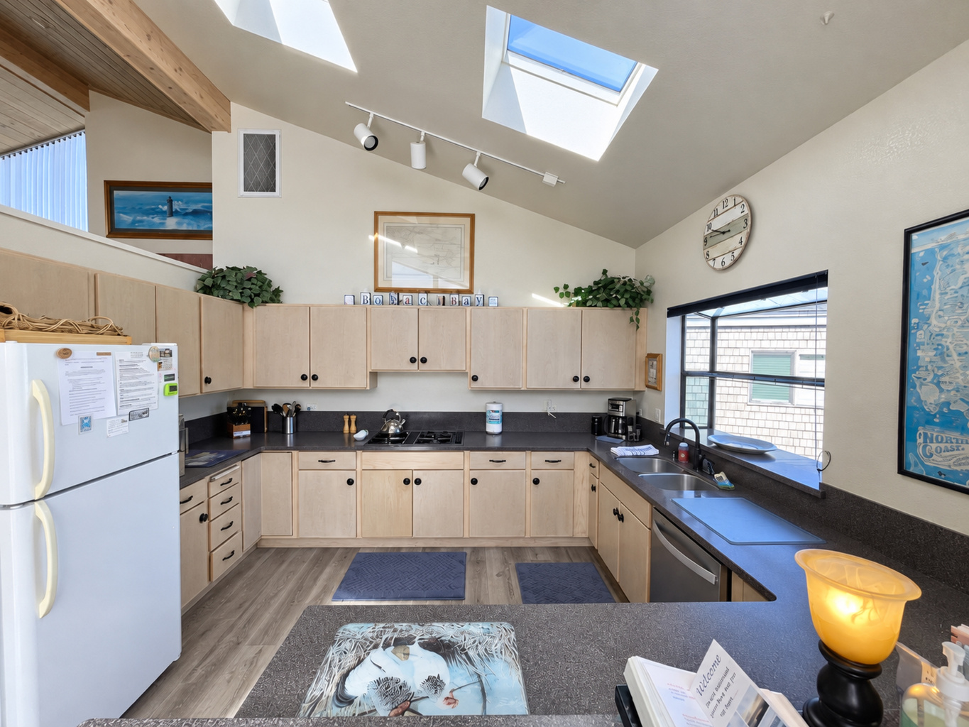 Kitchen large with lots of natural lighting