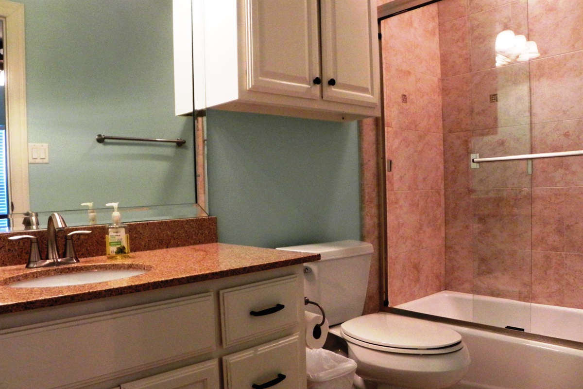 Granite counters in bathrooms