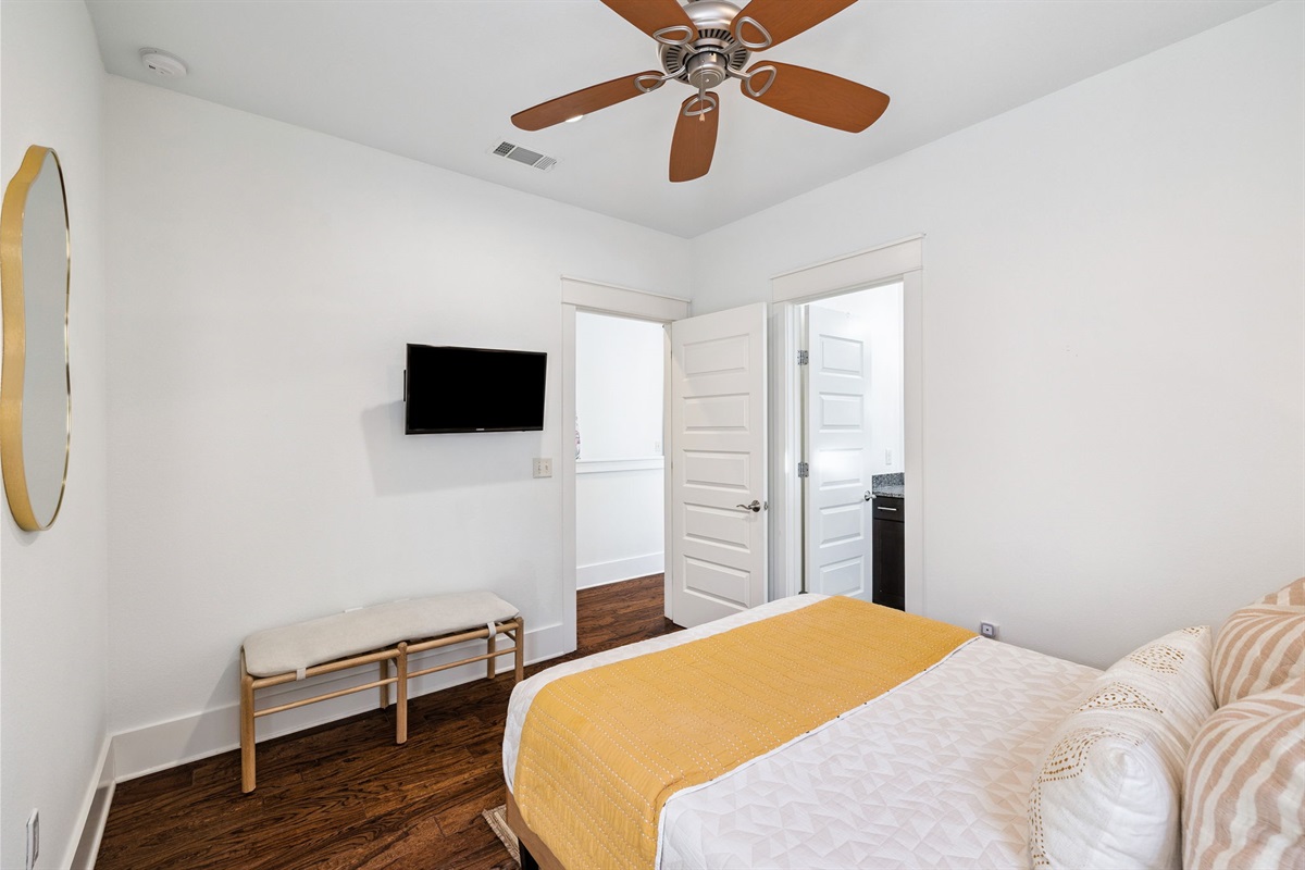 Your serene bedroom with all the privacy you need.