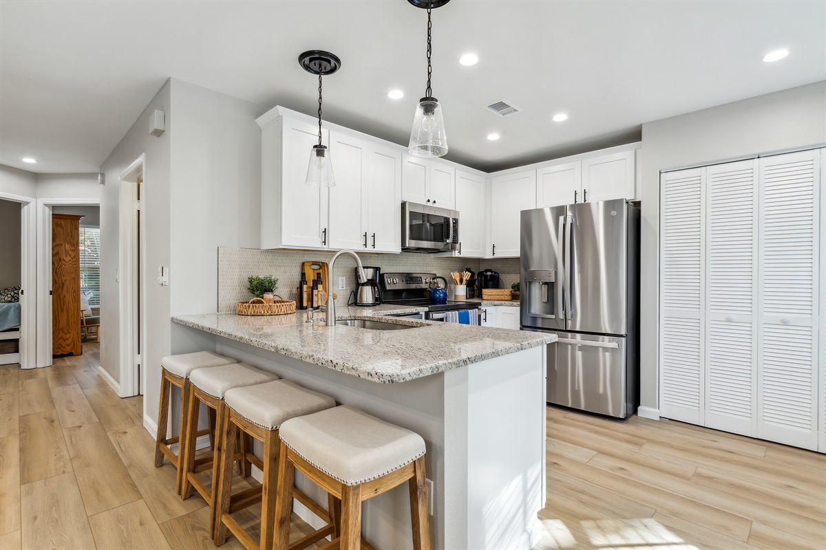 Kitchen and Seating Area