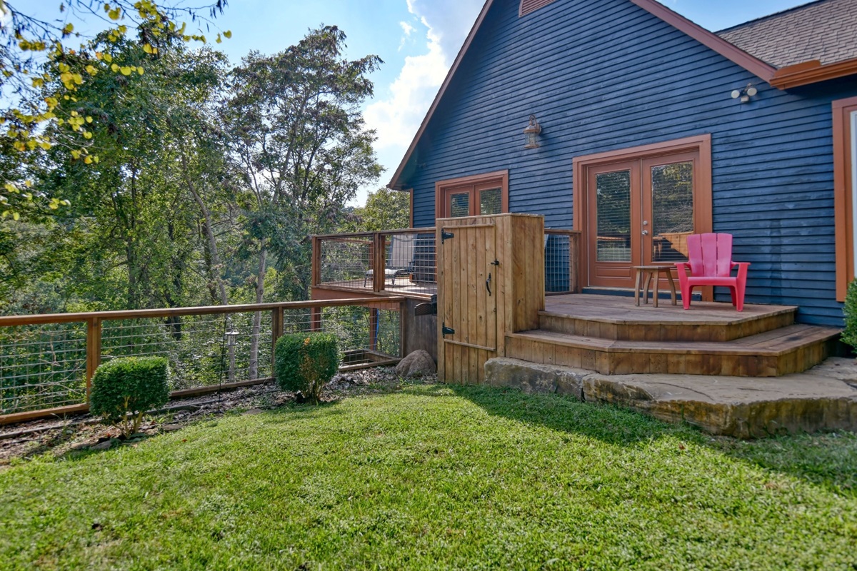 Front - Facing mountains with walkout deck from the bedroom