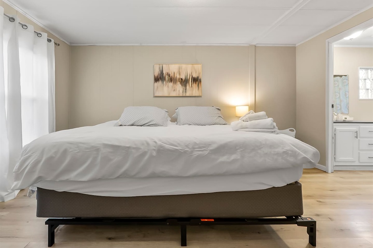 Bedroom with en-suite access, offering added privacy and convenience.