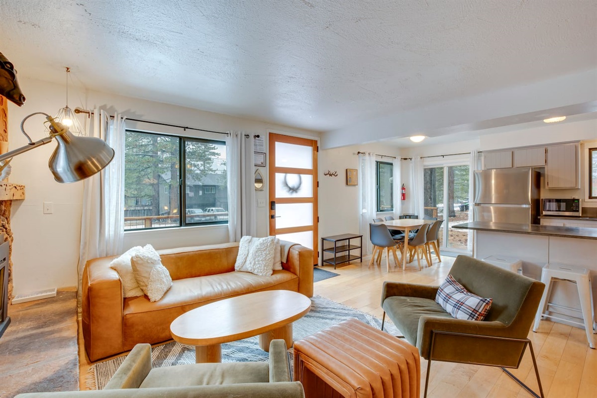 Bright and airy living room space