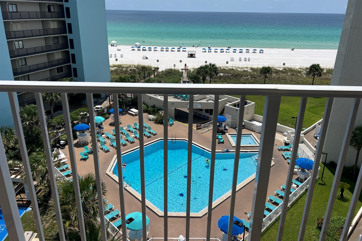 View from communal balcony