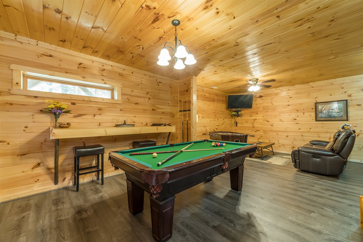 Basement Gameroom and Kids Sleeping Area