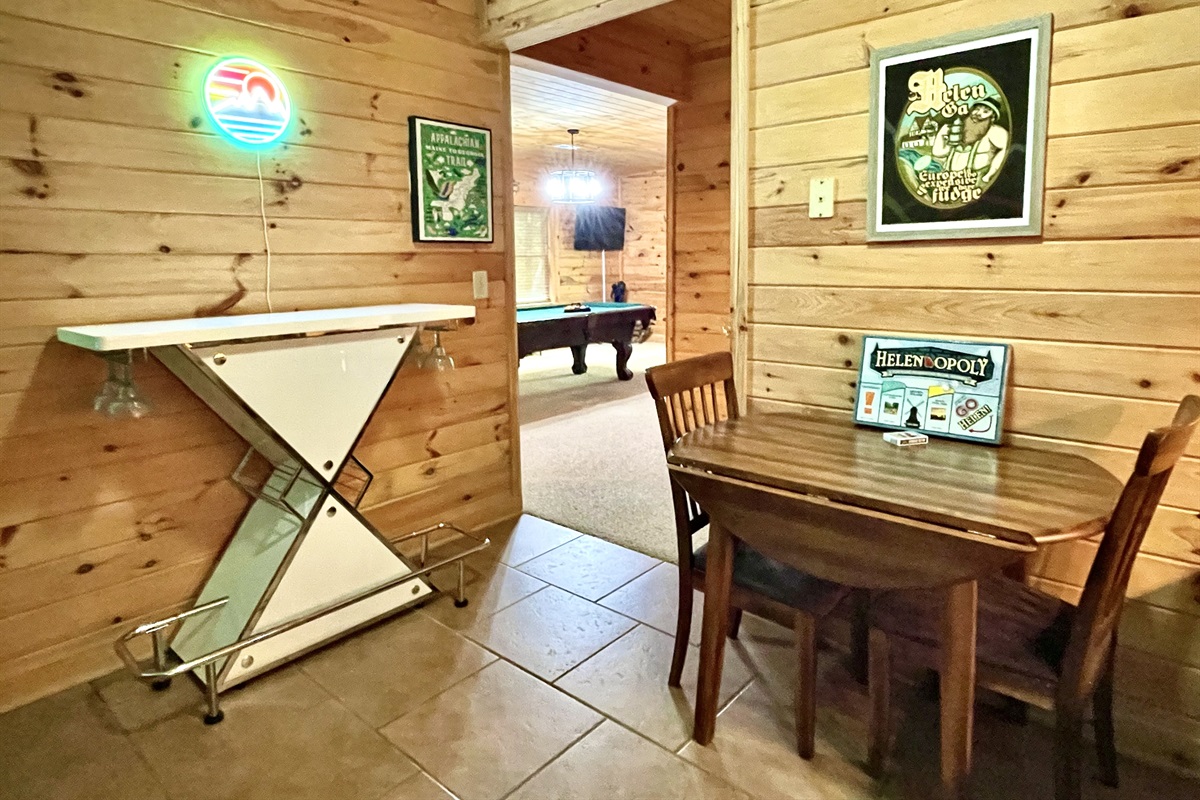 Retro Bar with Game Table