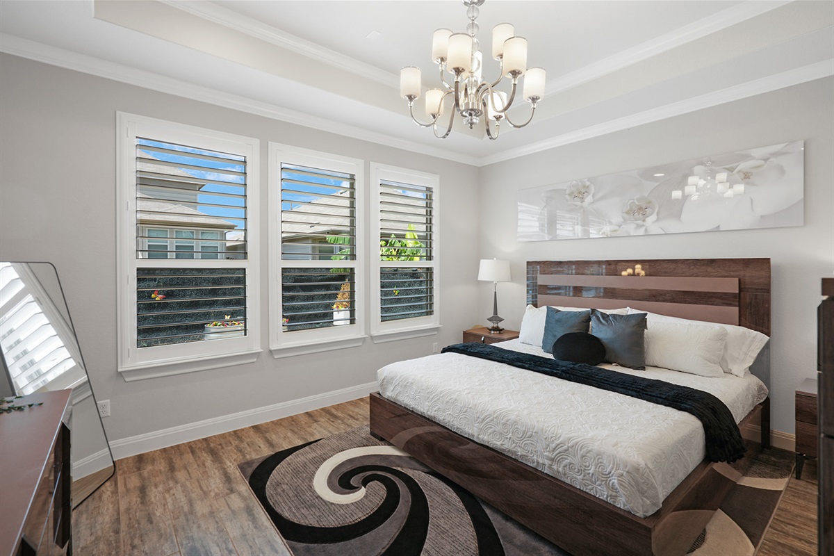 🛏 Bedrooms Rest easy in a calm, stylish bedroom designed for deep relaxation.”