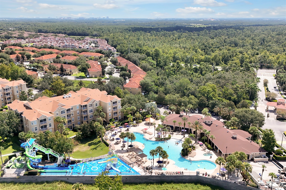 Aerial view pool