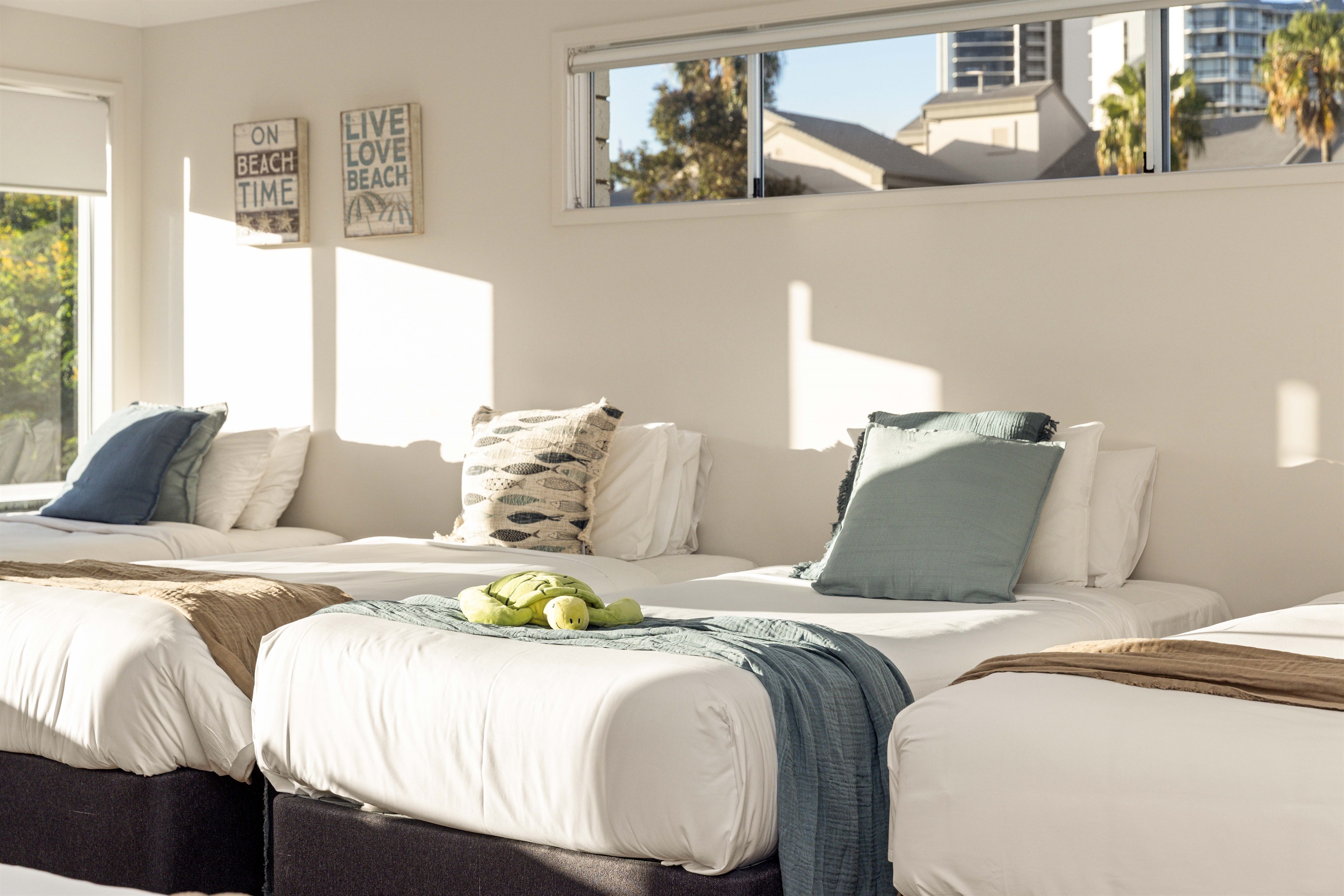 Generously proportioned shared suite designed for comfort and connection.