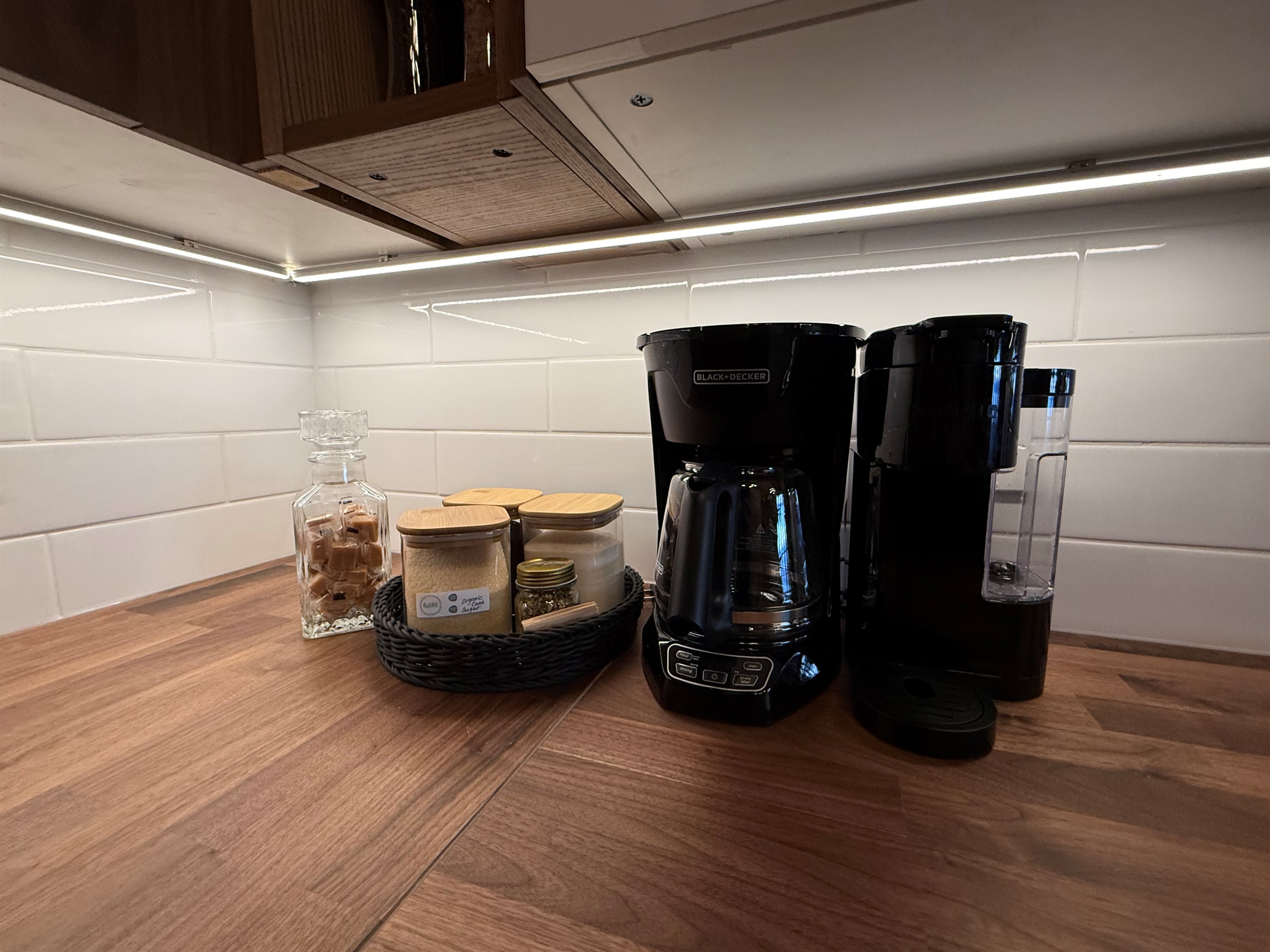 Complimentary Coffee Station: Start your mornings right with a Keurig and drip coffee maker provided. We offer a starter pack of local coffee to get you going!