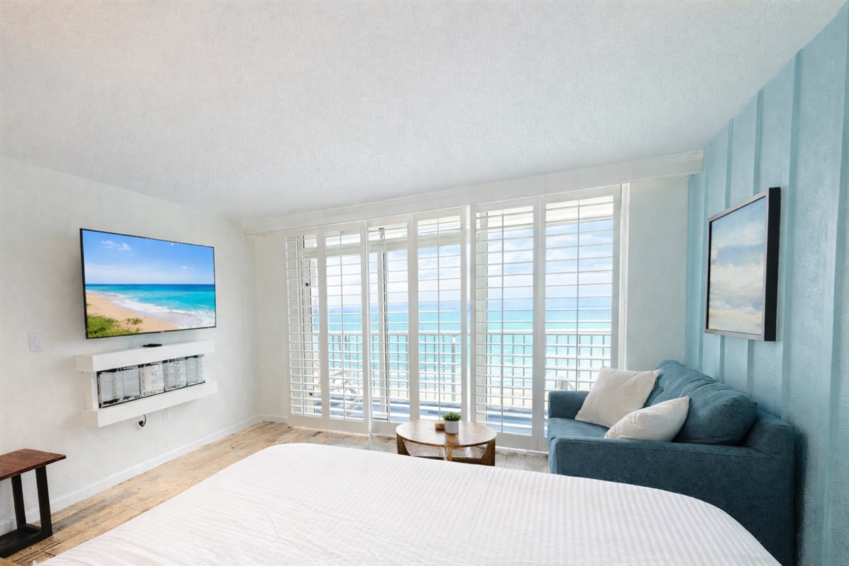 Beautiful views from the king size bed