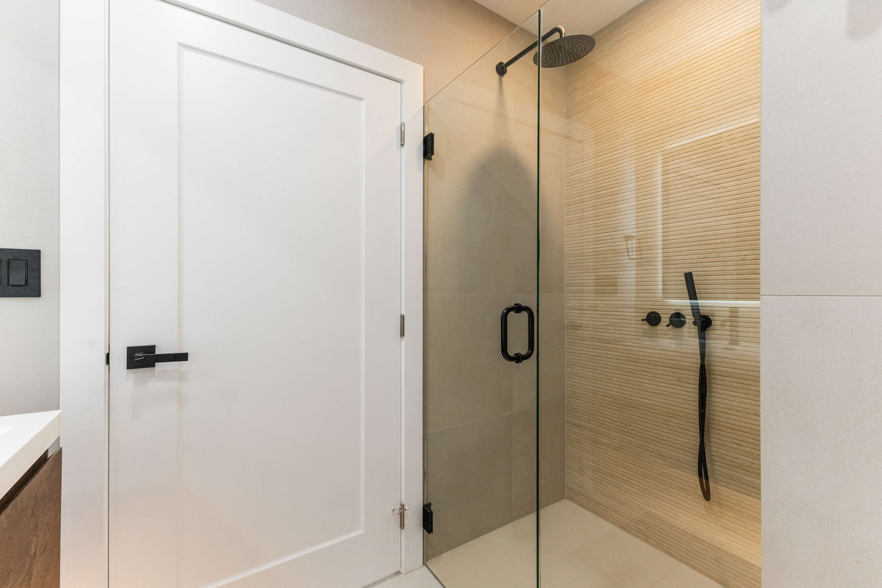 Glass, tile, and hot well water