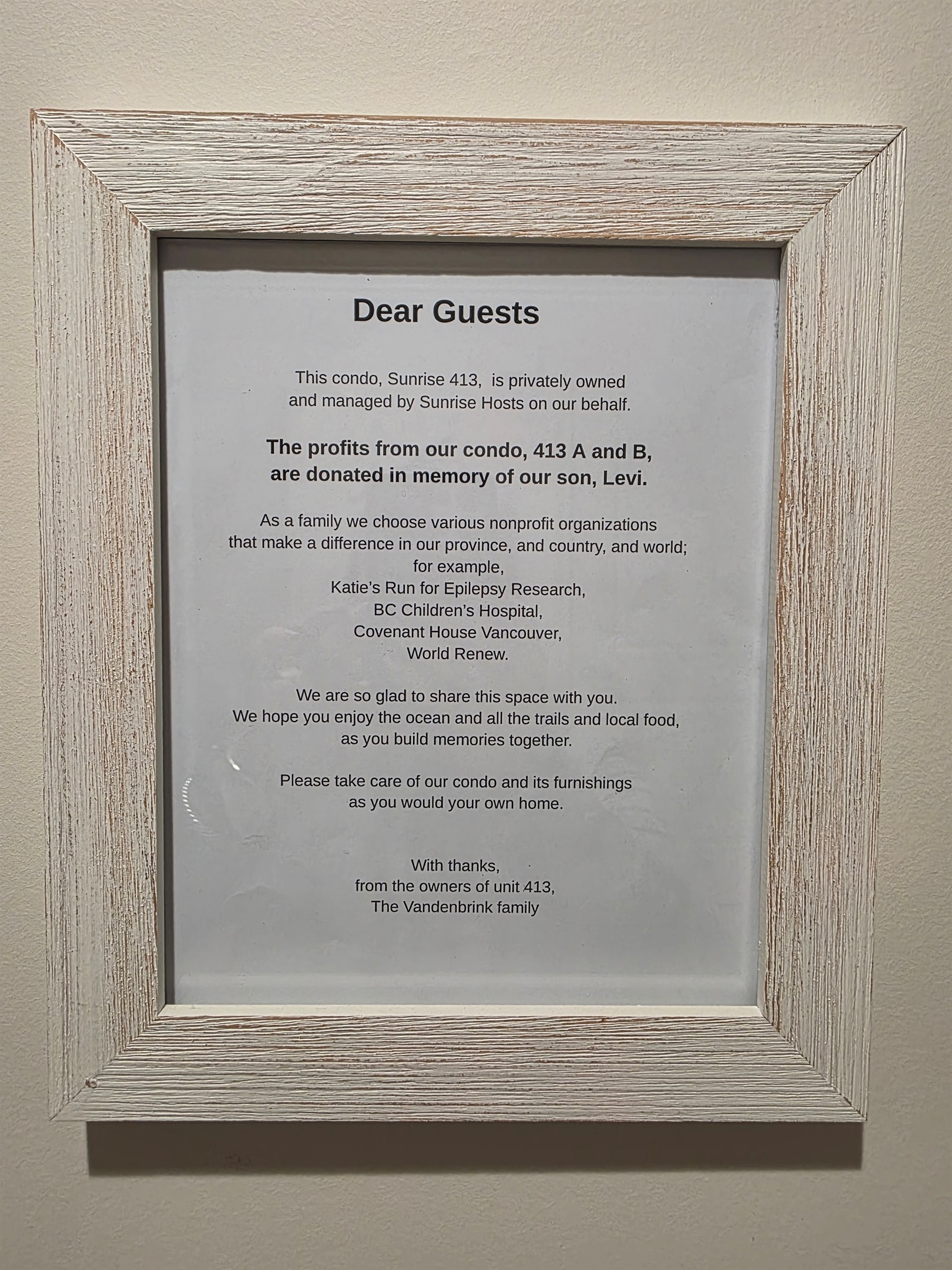 In Loving memory of Levi.