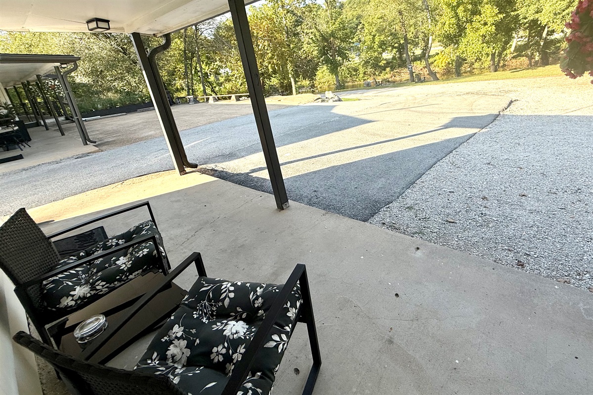 Your outdoor sitting area.