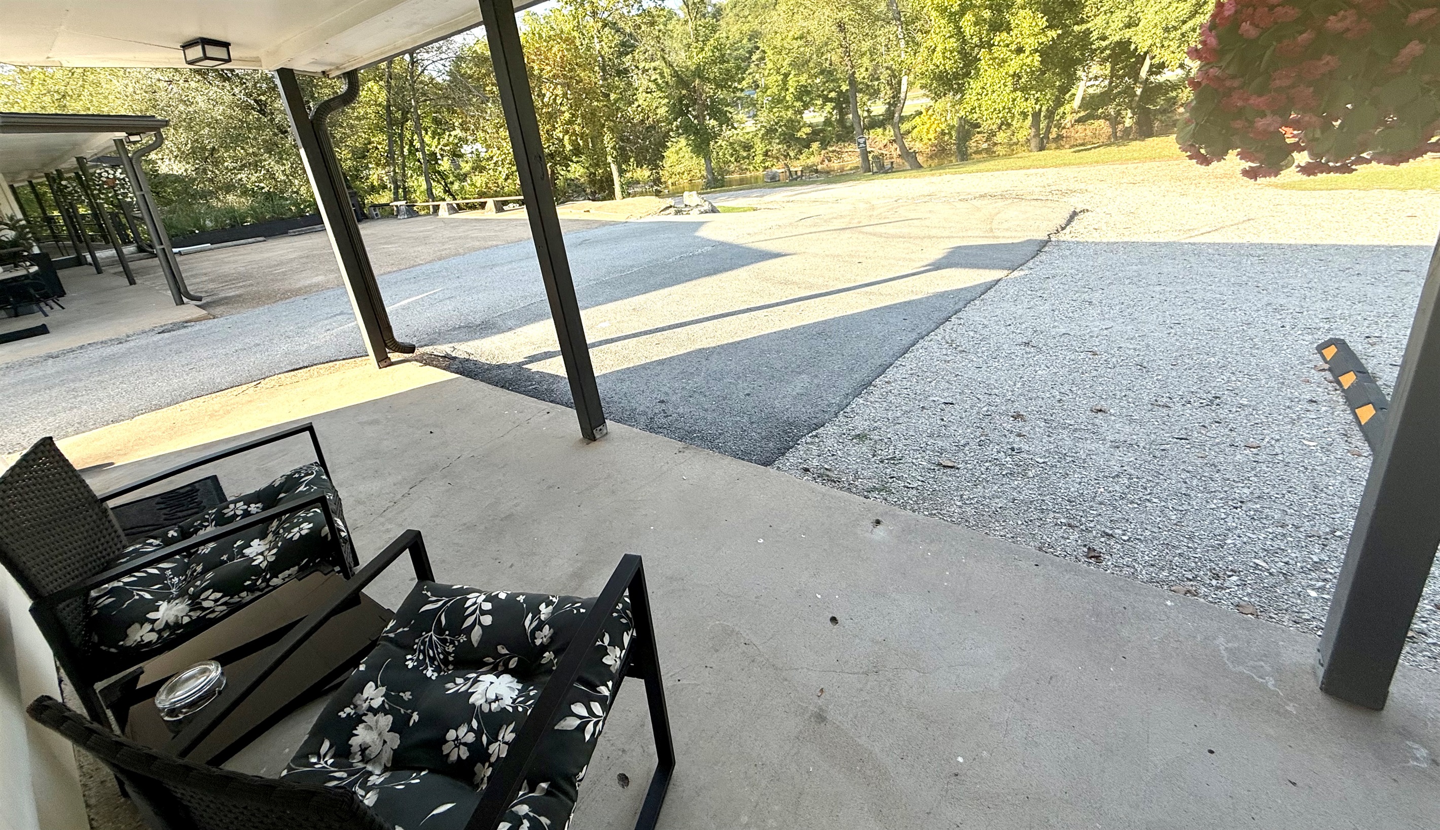 Your outdoor sitting area.