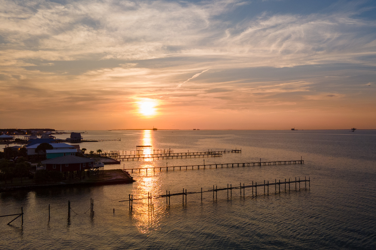 Sunset on bay