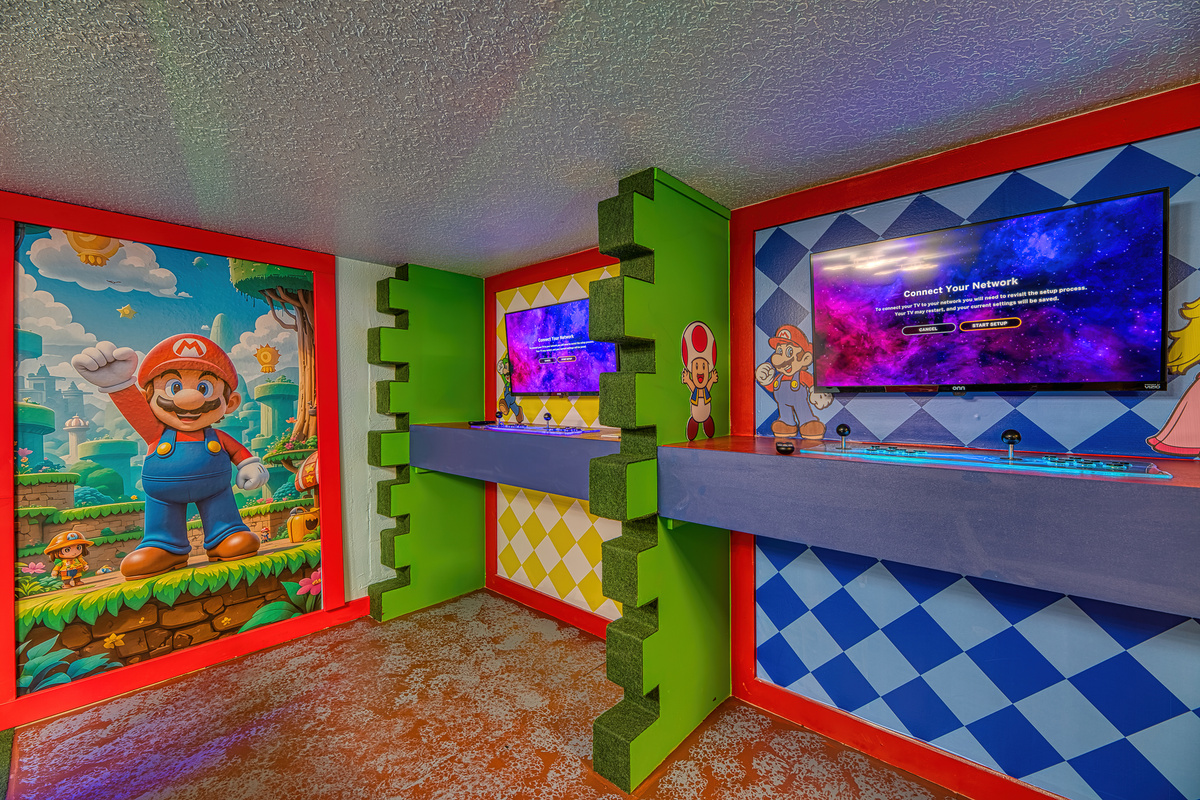 Awesome Super Mario Game Room