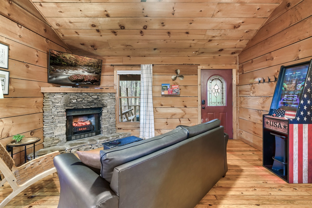 Kick back by the fire and plan tomorrow's adventure