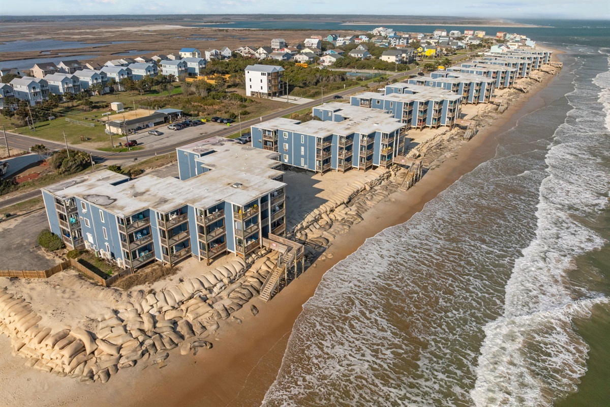 Oceanfront condos in North Topsail Beach with direct beach access and stunning coastal views
