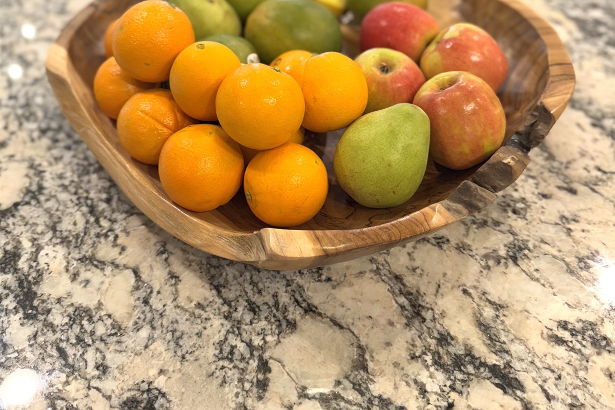 Fresh fruit to nourish your stay and brighten your day