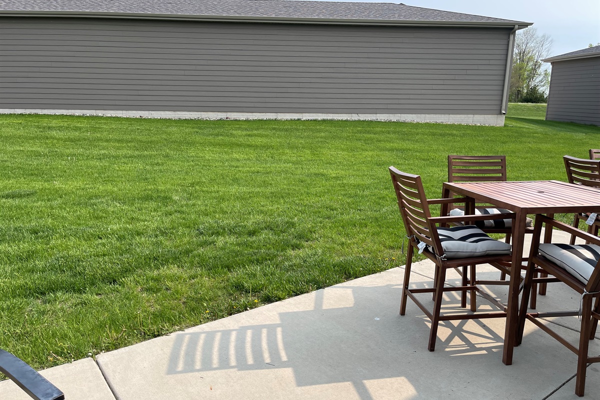 Green space area off patio