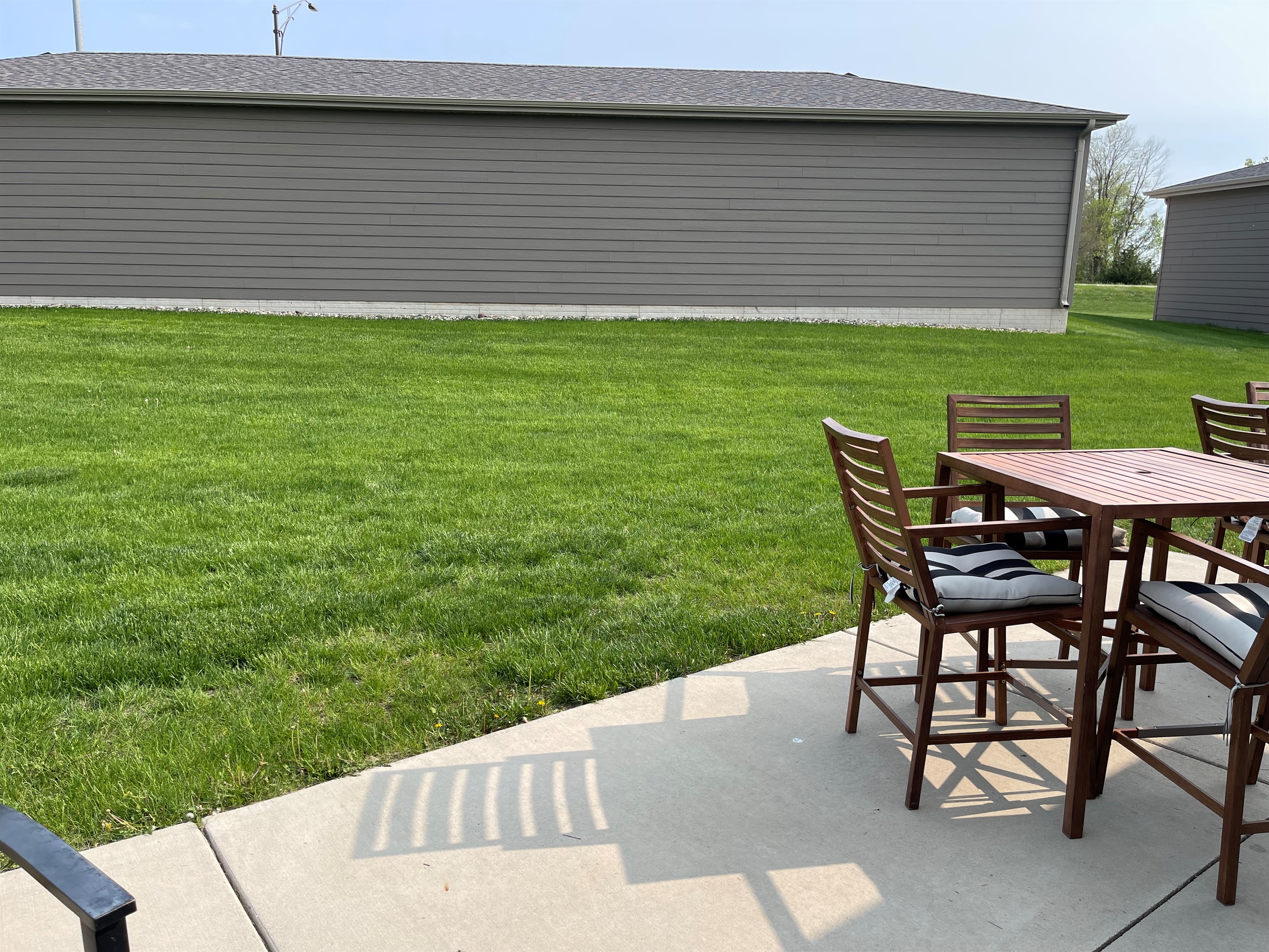 Green space area off patio