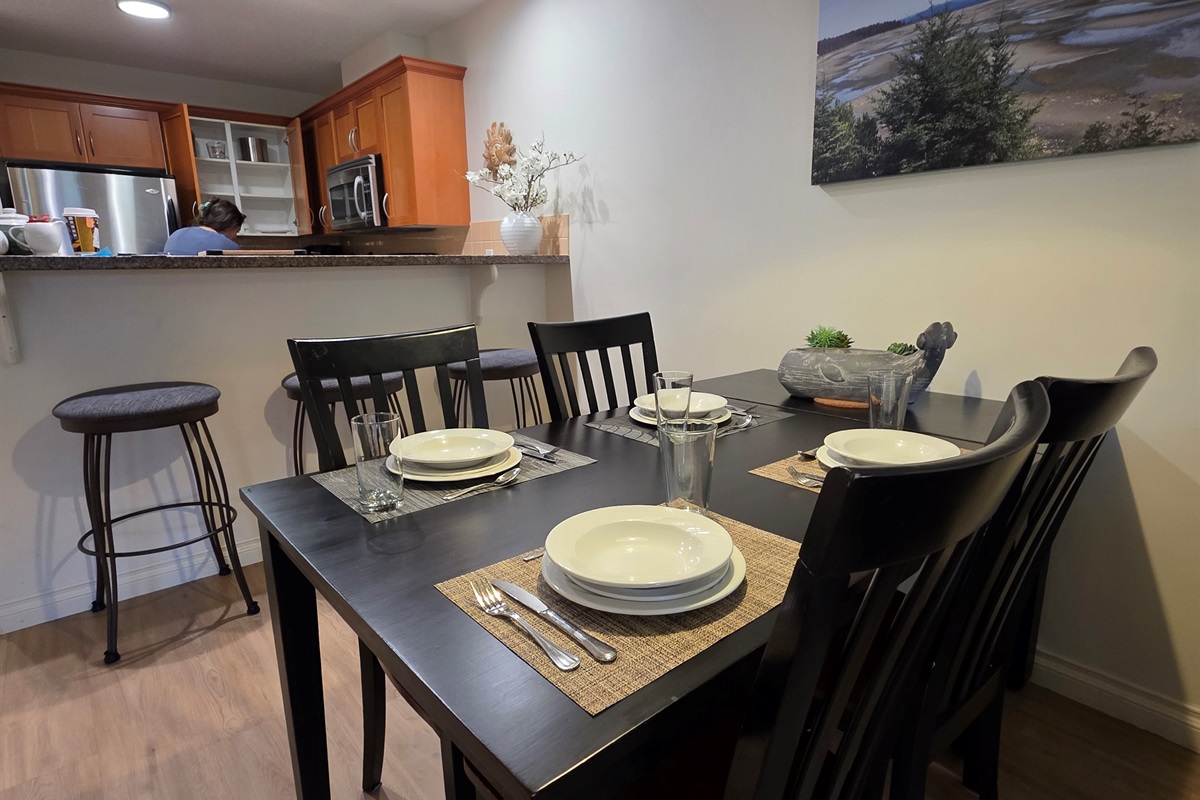 Unit A Highend dish and glassware. Do not worry there is a dishwasher!