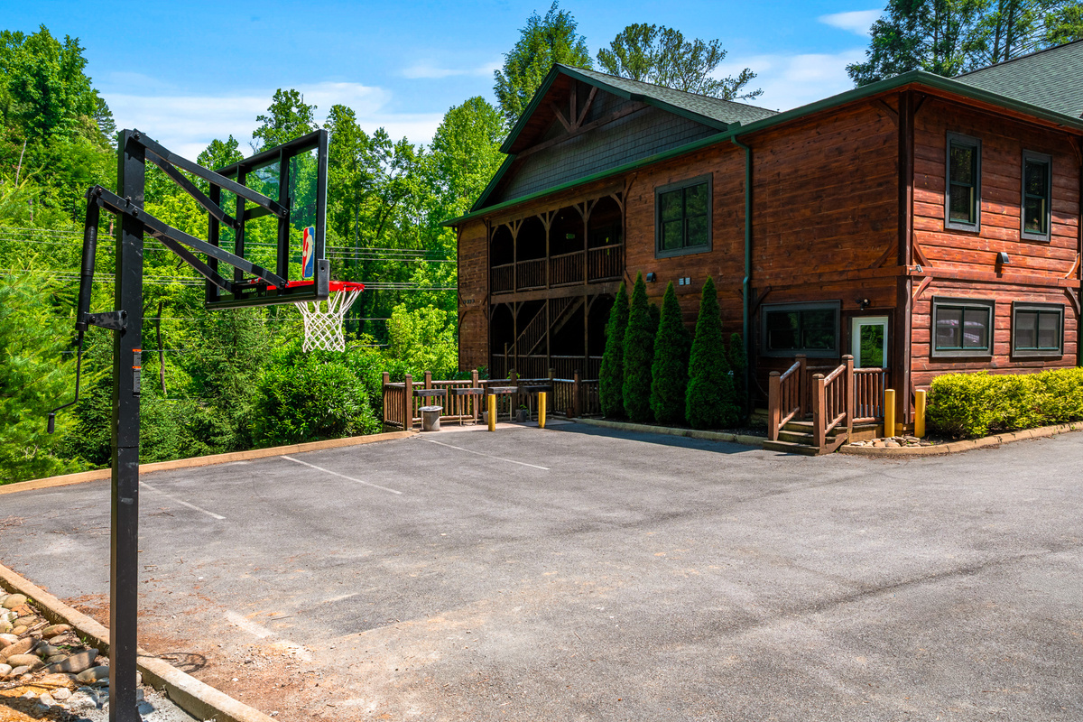 Basketball Goal to get out of the cabin and shoot some hoops in the mountain air.