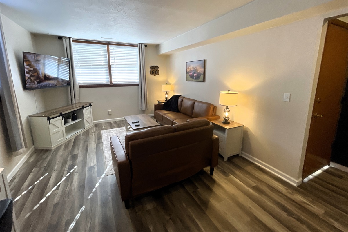 Living room with 55" Smart TV