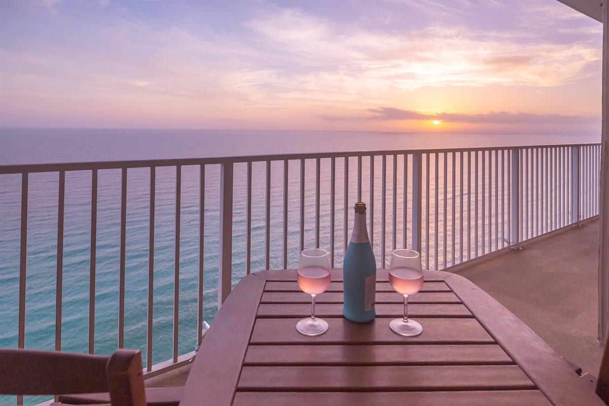 Wine, gulf breeze, and a view you wont forget
