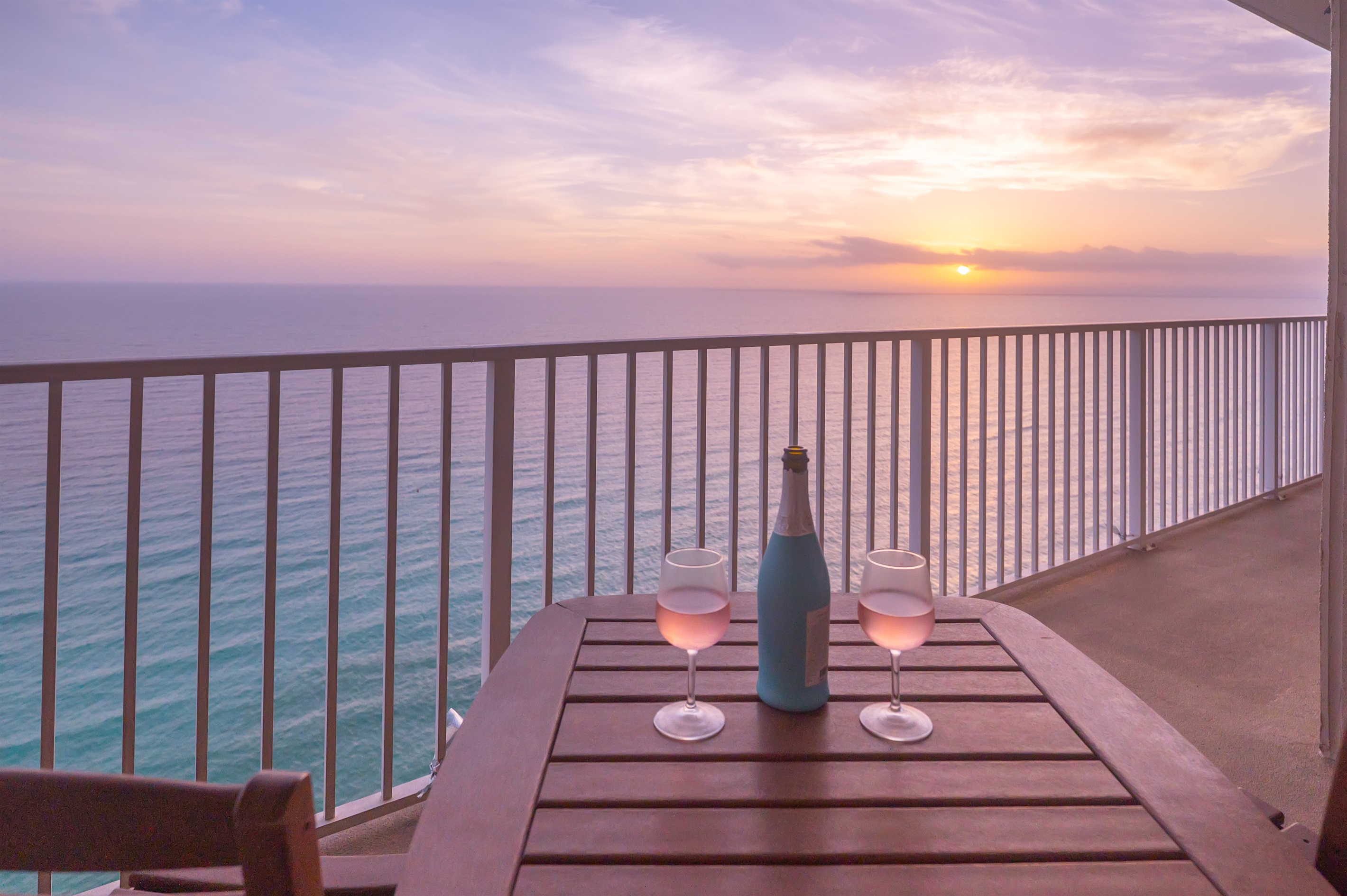 Wine, gulf breeze, and a view you wont forget