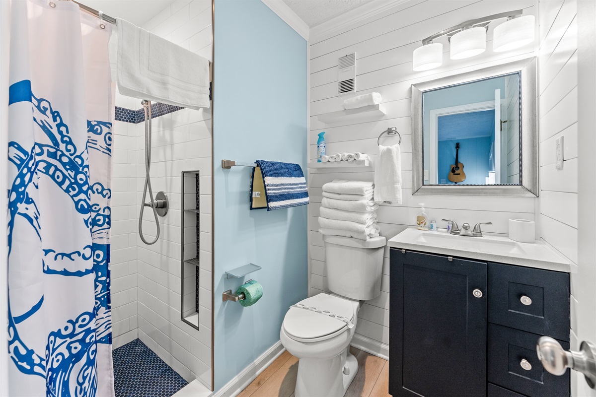 Main Bathroom with stand alone shower