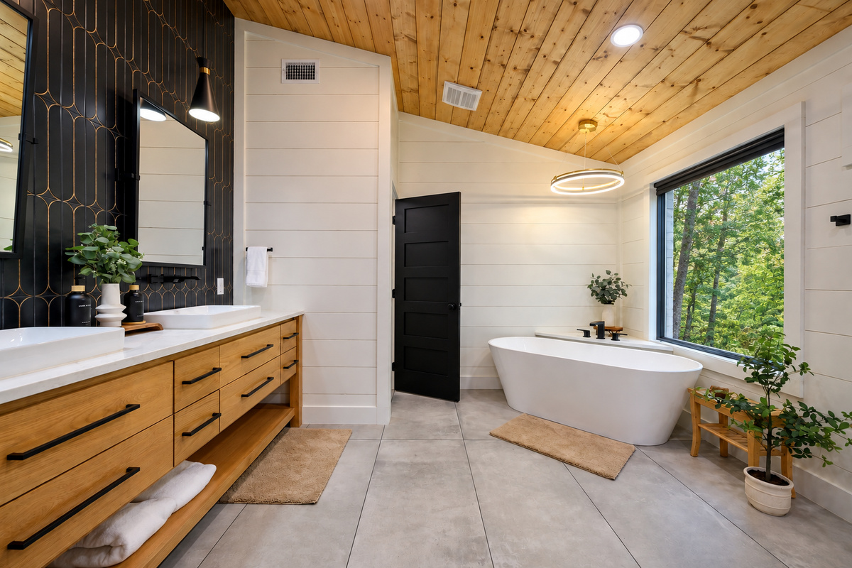 Stylish private bath designed for slow mornings and relaxing evenings.