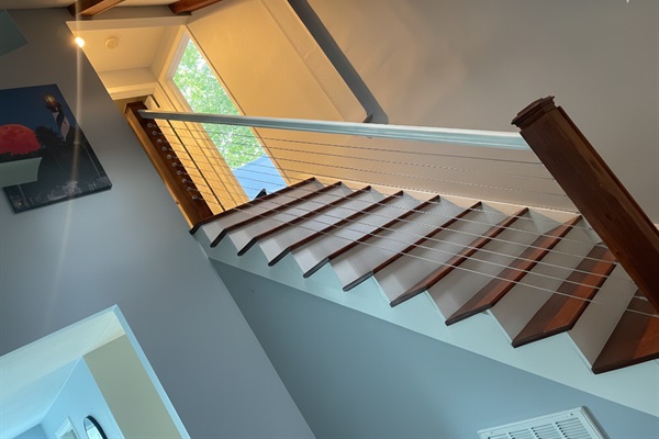 Steps to Second Floor From Living Room