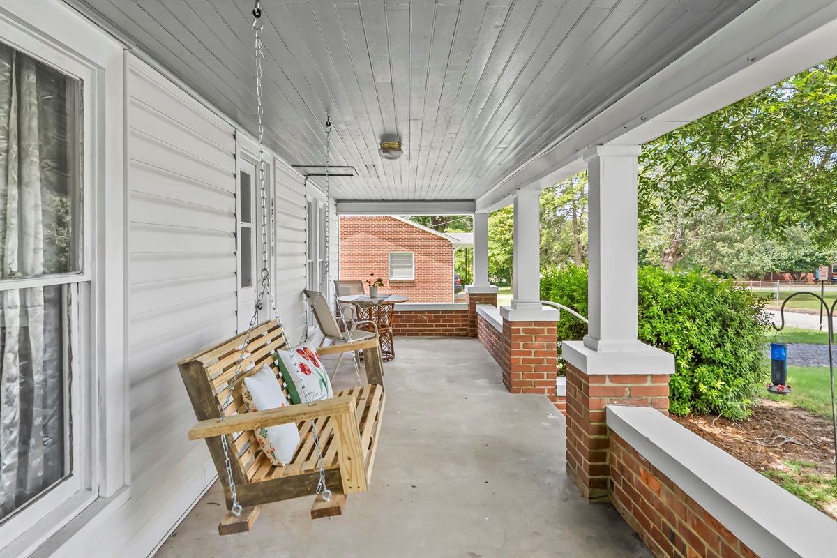 Front porch is yours to enjoy!