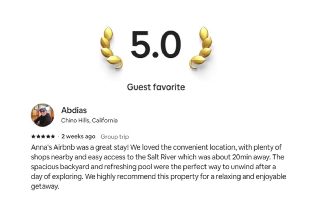 Review from our guest!