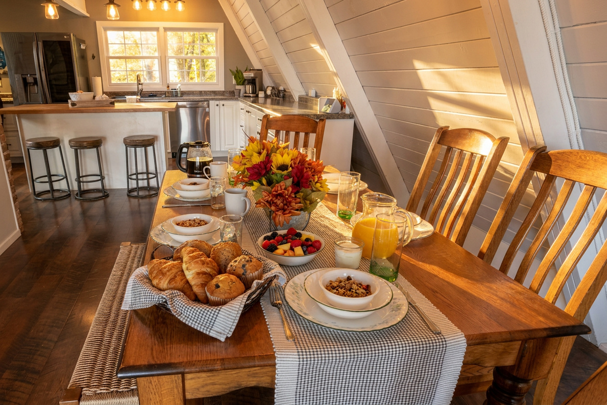 Dining for 6 plus 3 bar stools.