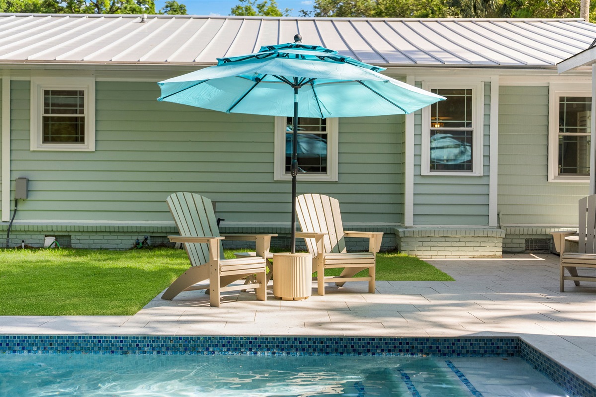 Relax by the Pool | IOP Escapes Beach Blessing | 3705 Hartnett Blvd, Isle of Palms, SC