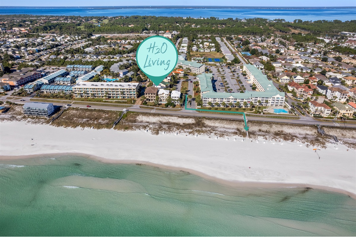 PRIVATE BEACH ACCESS: H2O Living is 400 feet from the Maravilla's 2.5 Acre, 2,000 Foot Wide Private Beach (the largest in the area!)