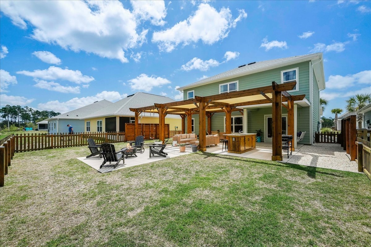 Enjoy outdoor living in this spacious fenced backyard