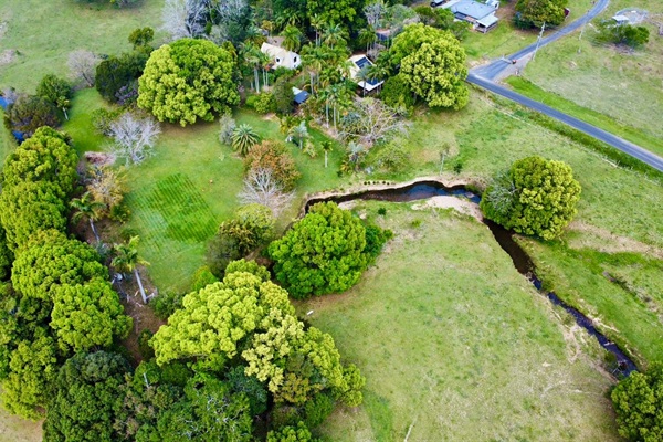 Property and crek from above