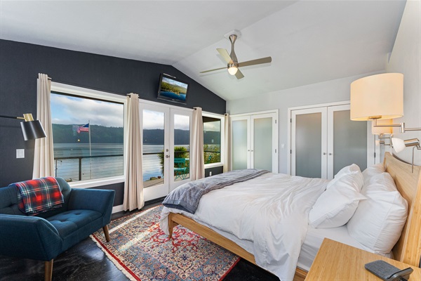 Take in the views from the master bedroom