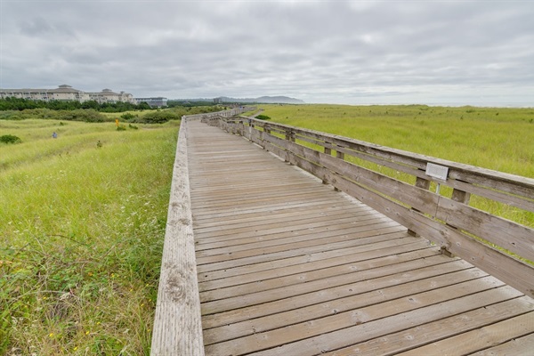 Boardwalk starting at Sid Snyder approach just a few blocks from the cottage