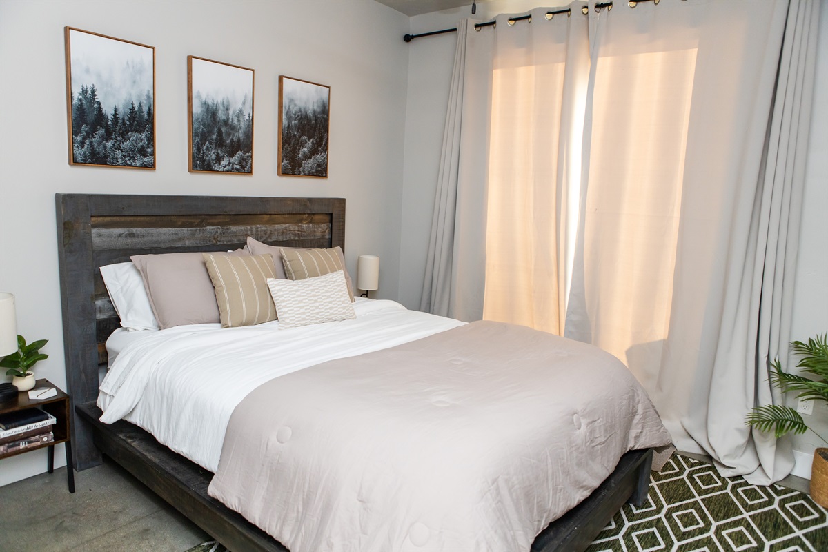 Cozy and convenient, Bedroom 2 opens right onto the patio
