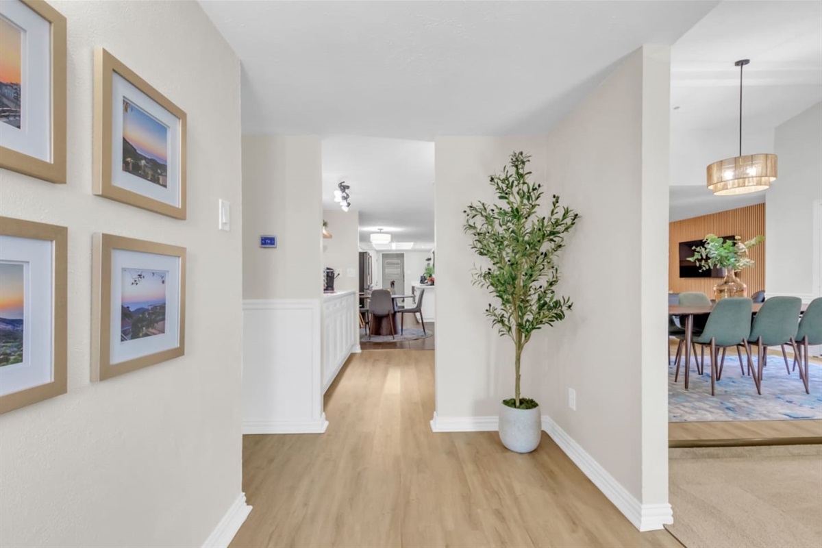 Bright, open layout connects the dining space and game room for seamless group hangouts